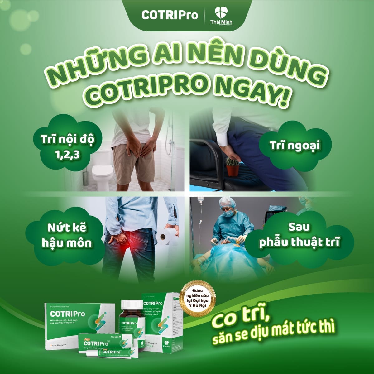 Đối tượng sử dụng viên uống Cotripro