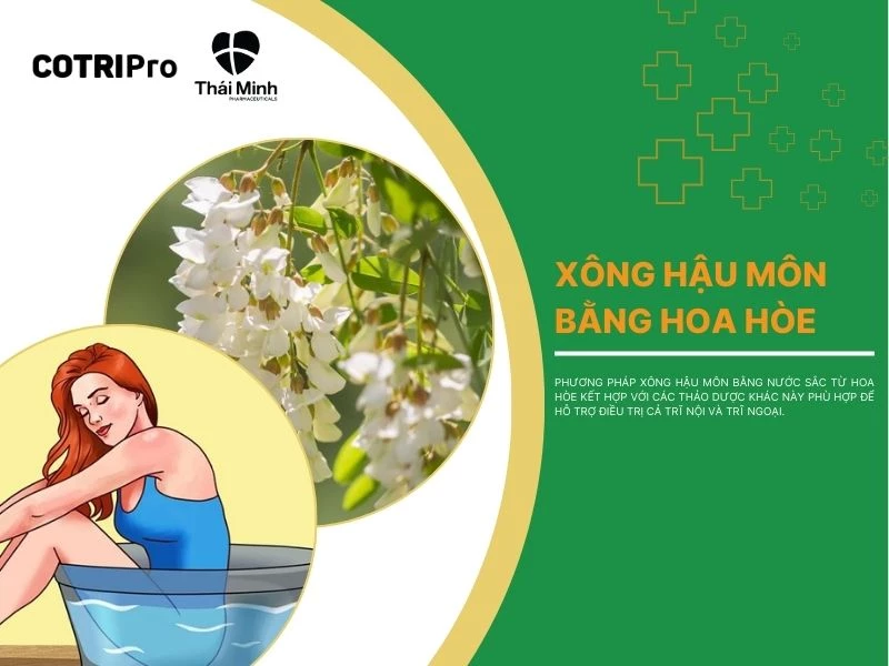 Xông hậu môn bằng hoa hòe trị trĩ