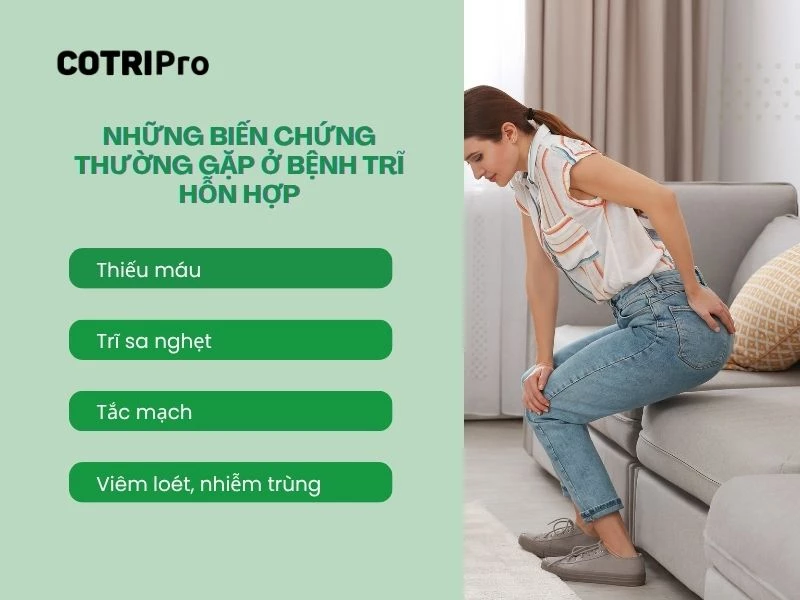 Biến chứng gặp phải khi bị trĩ hỗn hợp