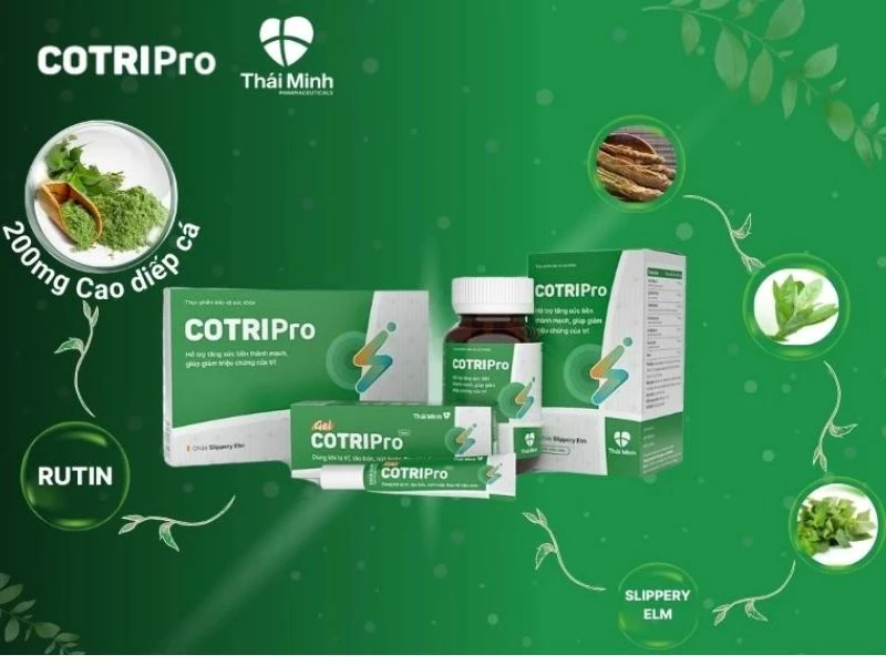 COTRIpro là sản phẩm hỗ trợ trị trĩ