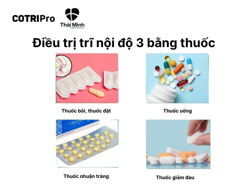 Dùng thuốc trị trĩ nội độ 3