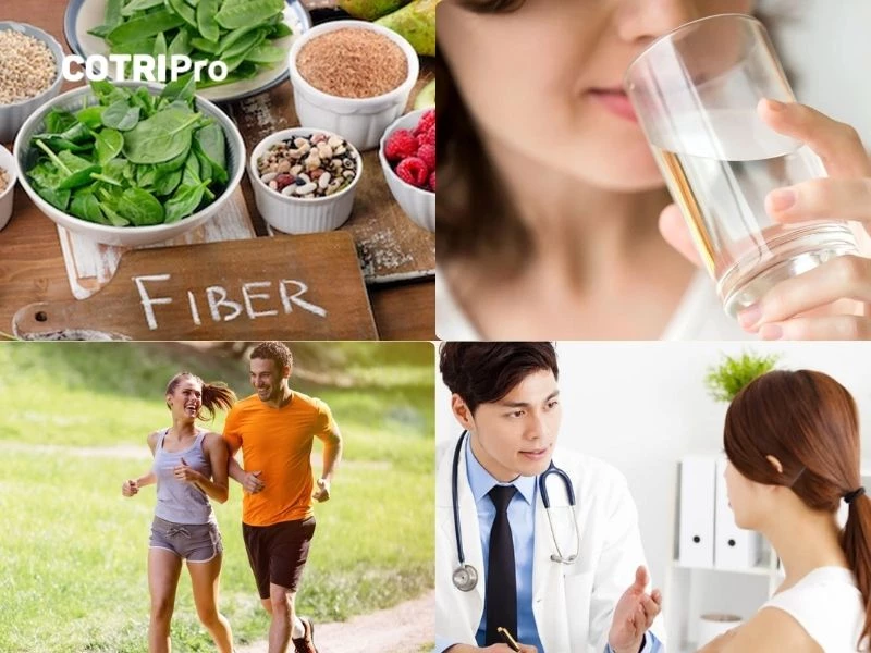 Chế độ ăn uống và sinh giúp co búi trĩ ngoại
