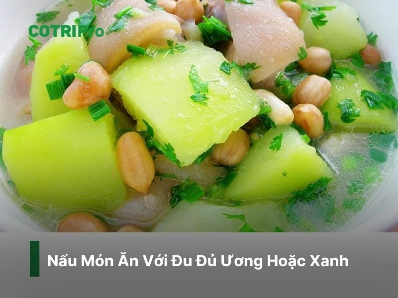 Món ăn từ đu đủ ương hoặc xanh ngừa trĩ