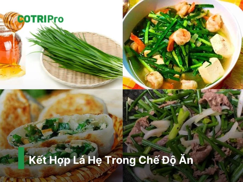 Món ăn lá hẹ có chứa nhiều chất xơ