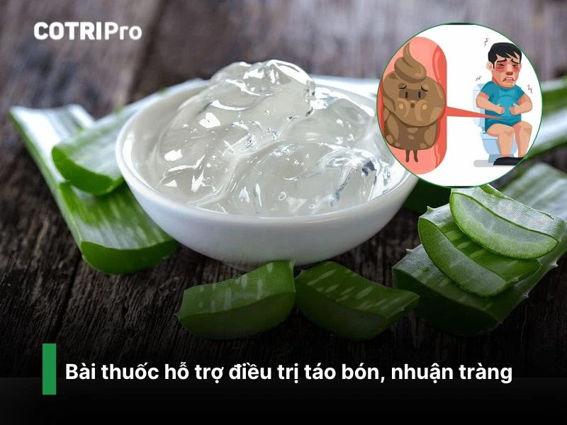 Điều trị táo bón với nha đam
