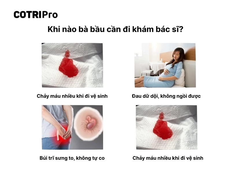 Trĩ chảy máu nên đi khám