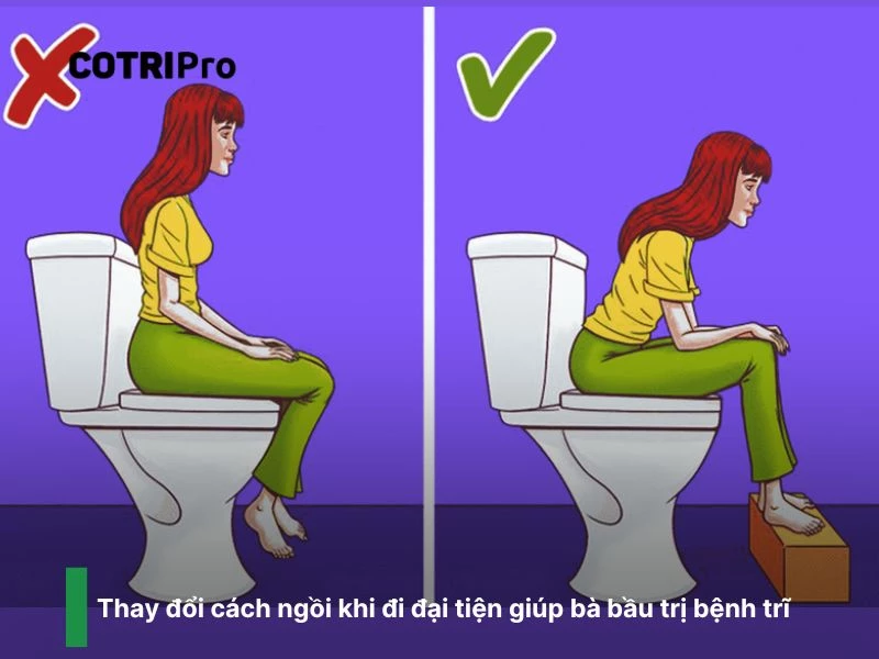 Nên đi đại tiện đúng tư thế