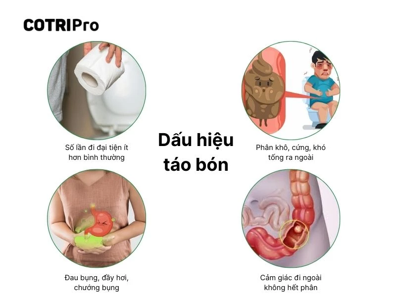 4 dấu hiệu của táo bón.