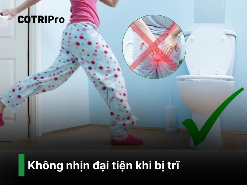 Nhịn đại tiện gây táo bón