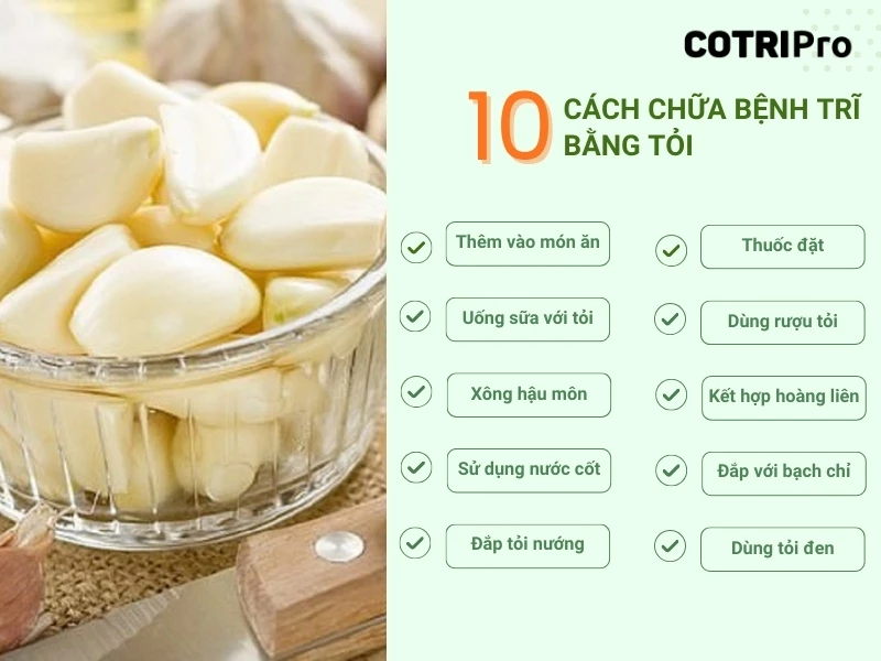 cách chữa bệnh trĩ bằng tỏi