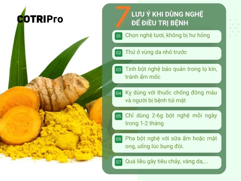 lưu ý khi dùng nghệ